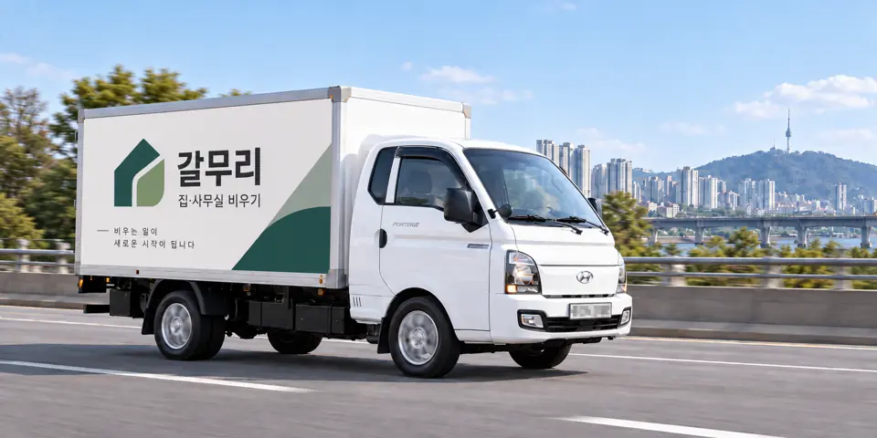 갈무리 작업 차량을 그린 그림, 북면 집 비우기